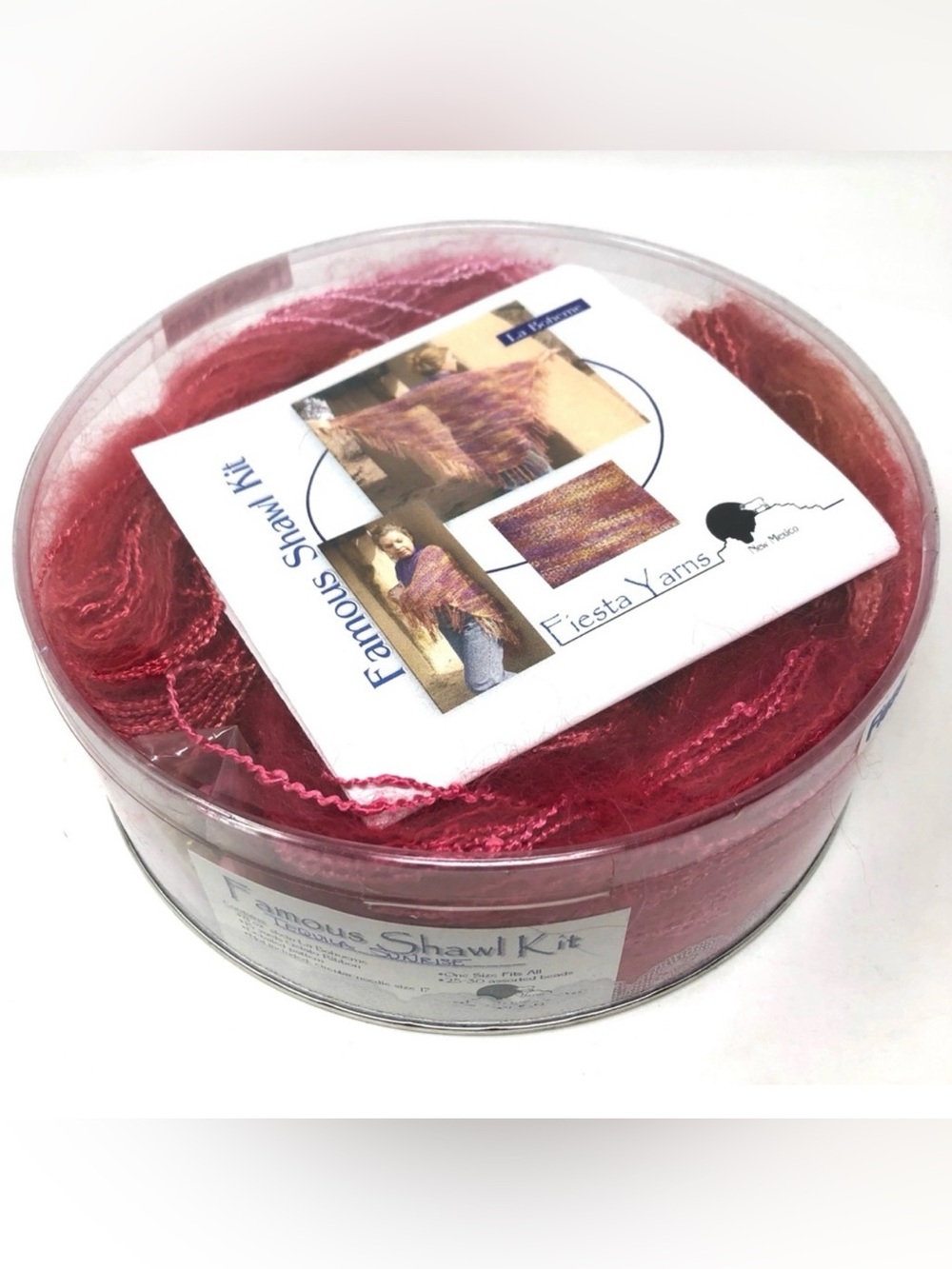 FIESTA YARNS knitting yarn shawl kit, NWOT